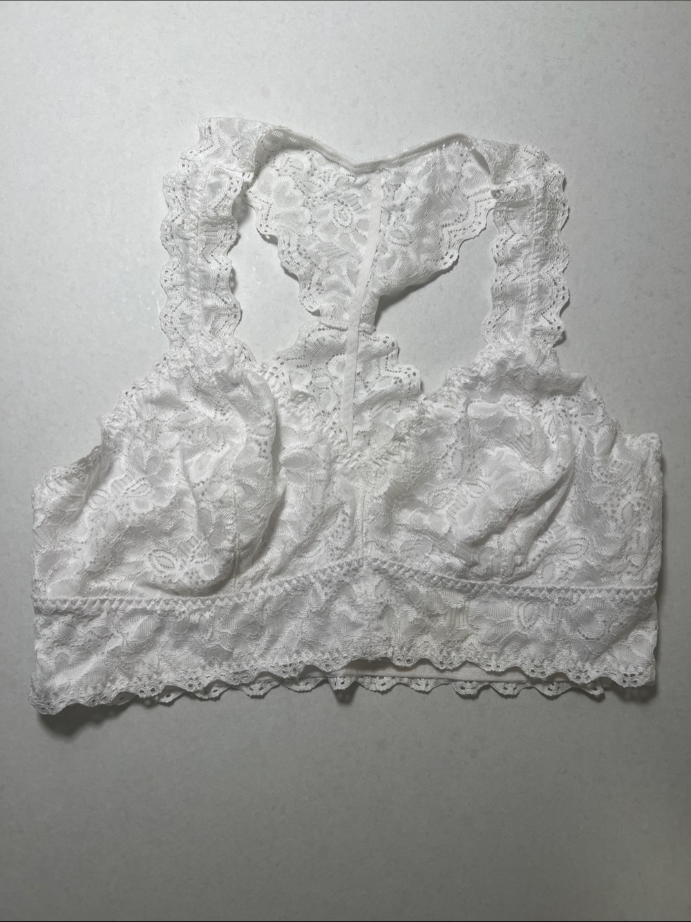 Jezebel White Lace Racerback Camisole Bralette